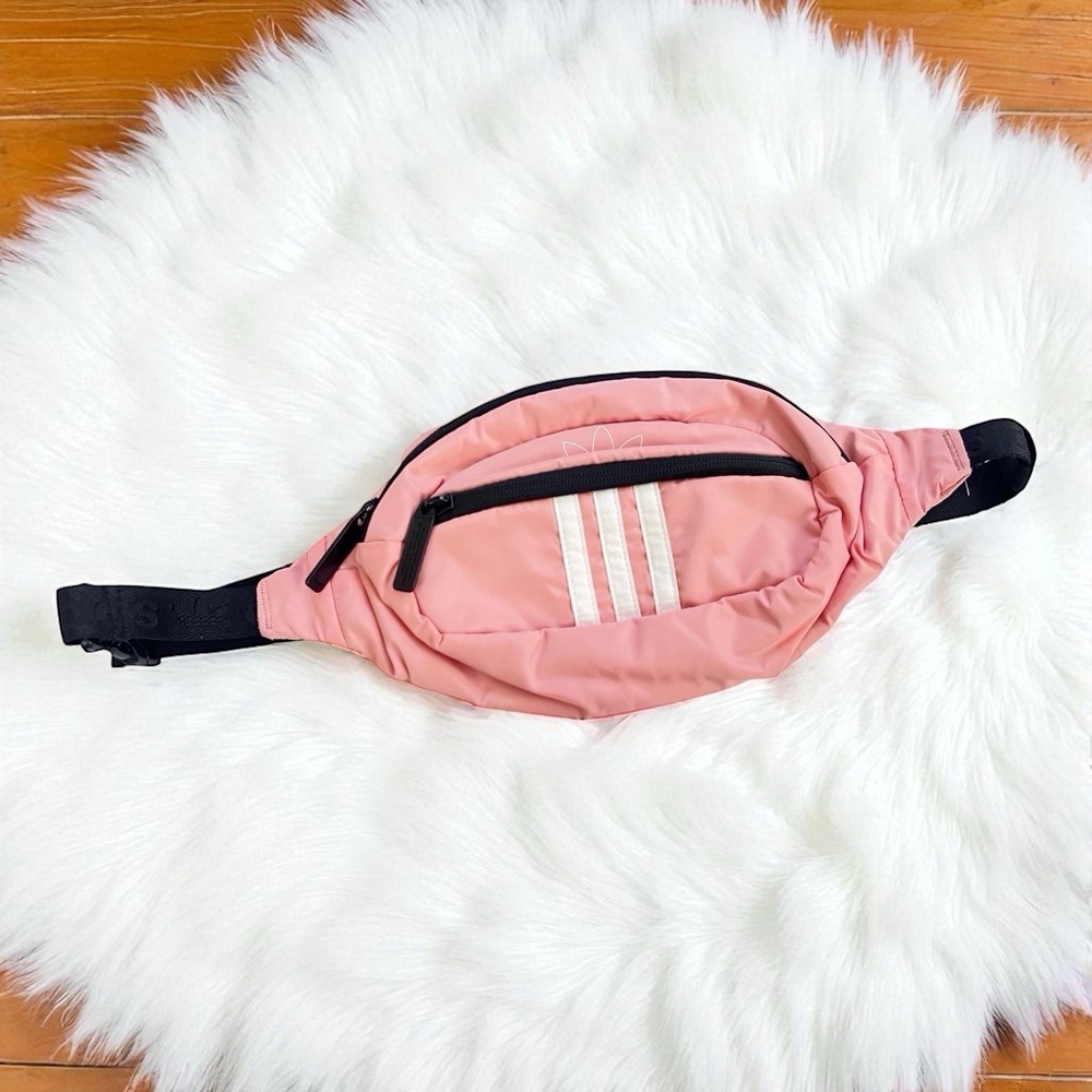 Adidas Belt Bag Pink Cross Body Bag 3-Stripes Adjustable Fanny Pack